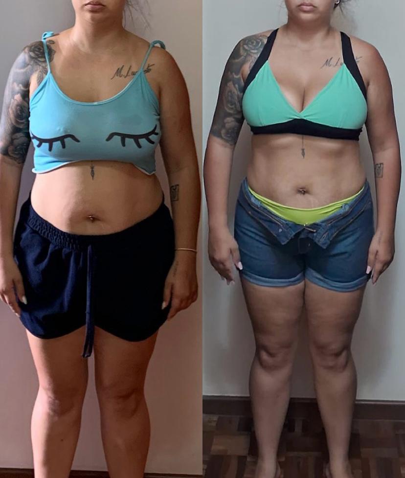 Rafaela — antes e depois do programa Chave da Mente Magra